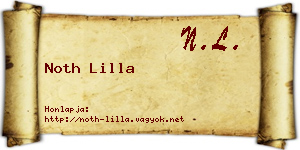 Noth Lilla névjegykártya